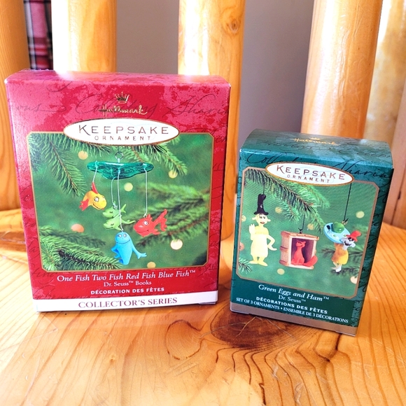 Dr. Seuss Vintage Hallmark Ornaments, set of 2 - Picture 1 of 7